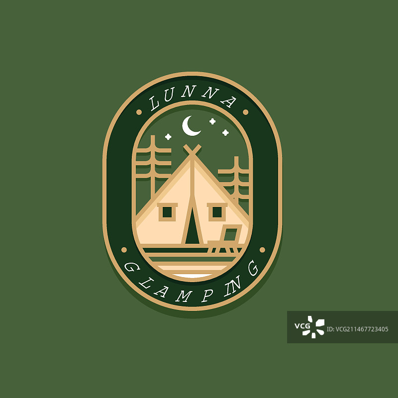 扁平风格豪华露营Logo图片素材