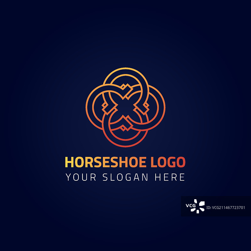 渐变马蹄铁logo模板图片素材