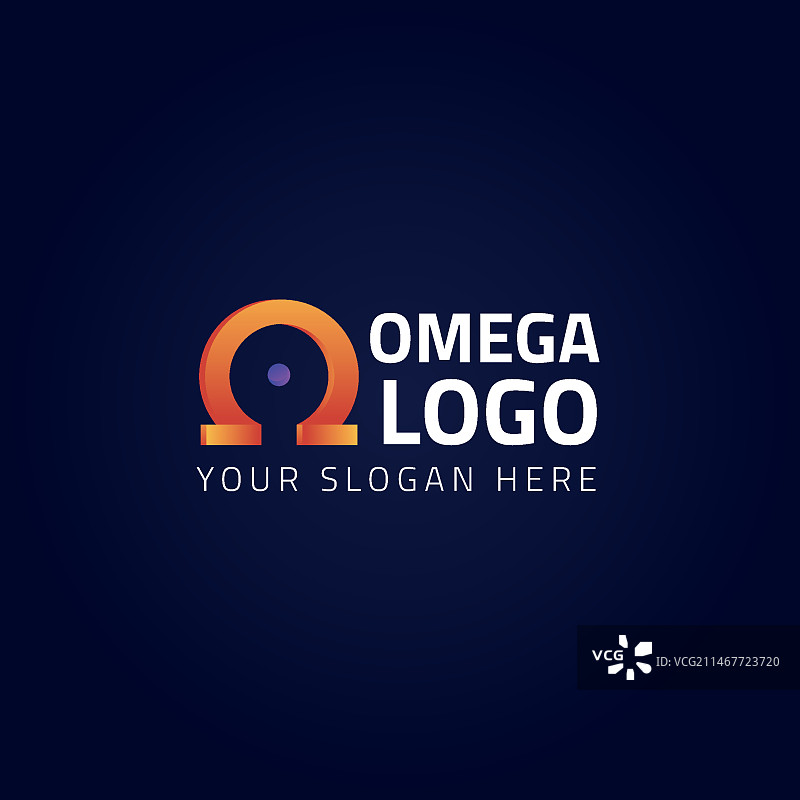 渐变欧米茄Logo模板图片素材