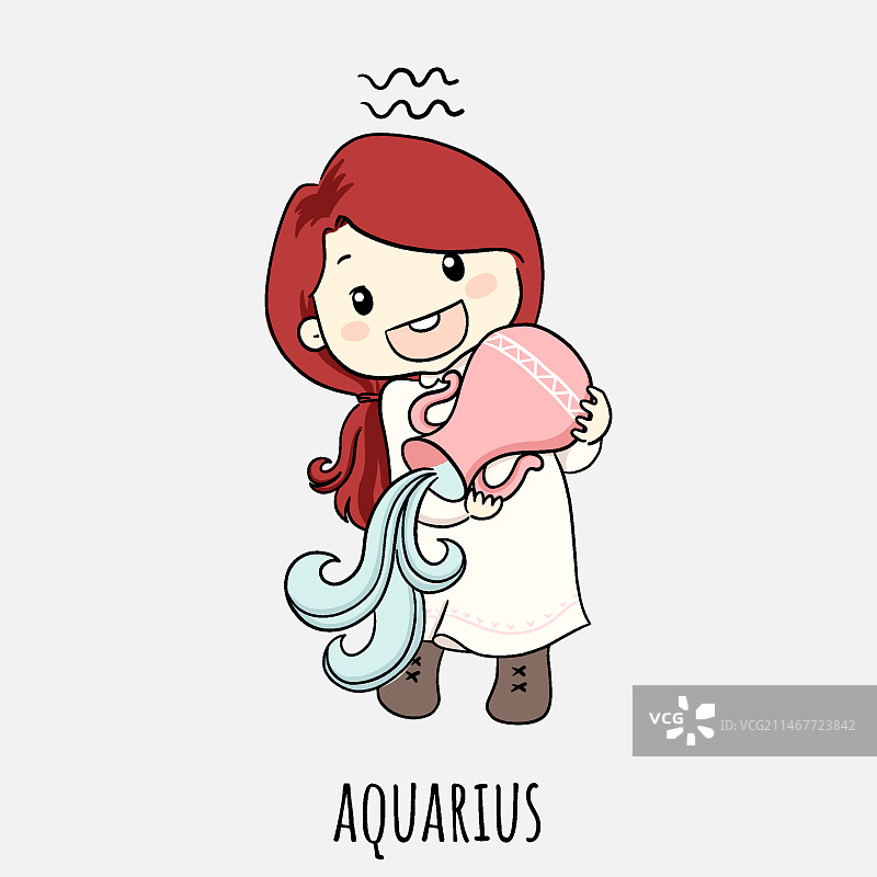 手绘水瓶座标志模版图片素材