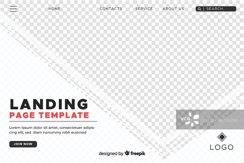 带照片的体育运动着陆页模板图片素材