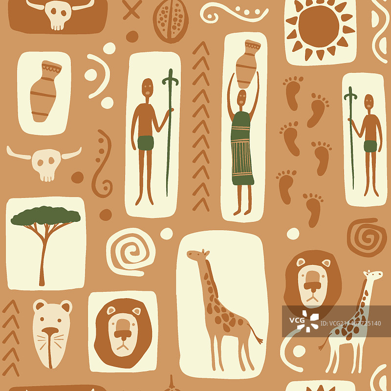 非洲风格图案设计图片素材