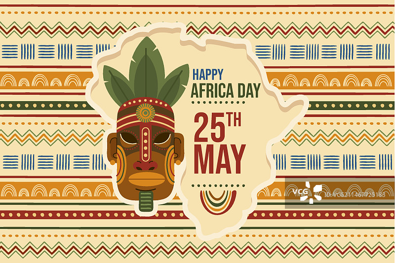 扁平风非洲日背景图片素材