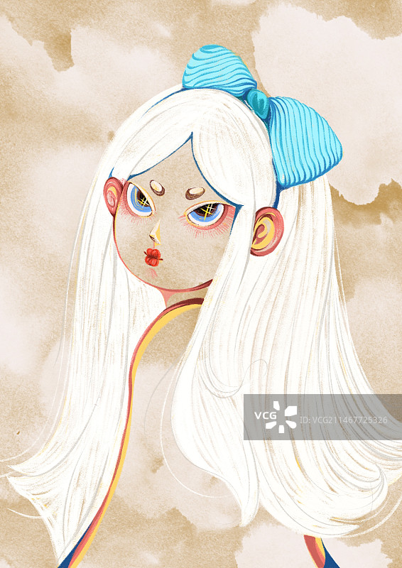 简约风格小女孩图片素材