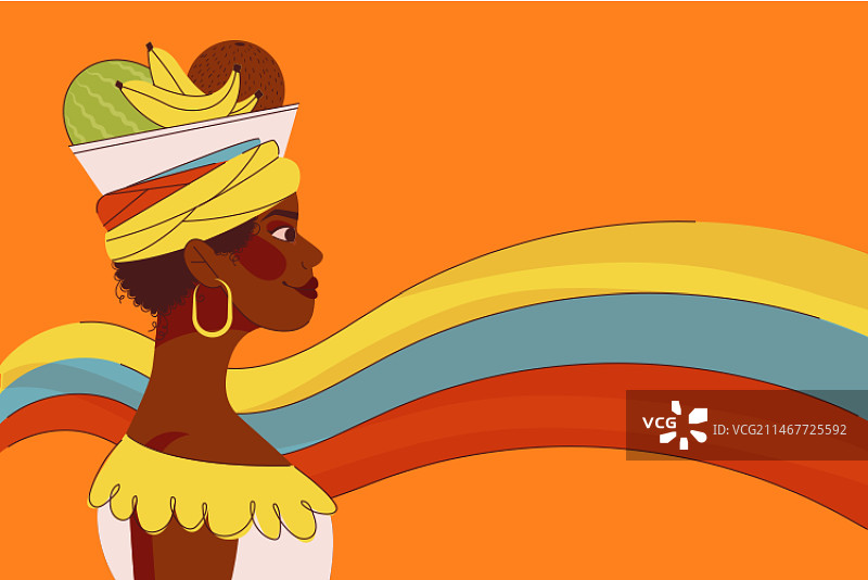 扁平风格的非洲哥伦比亚文化背景图片素材