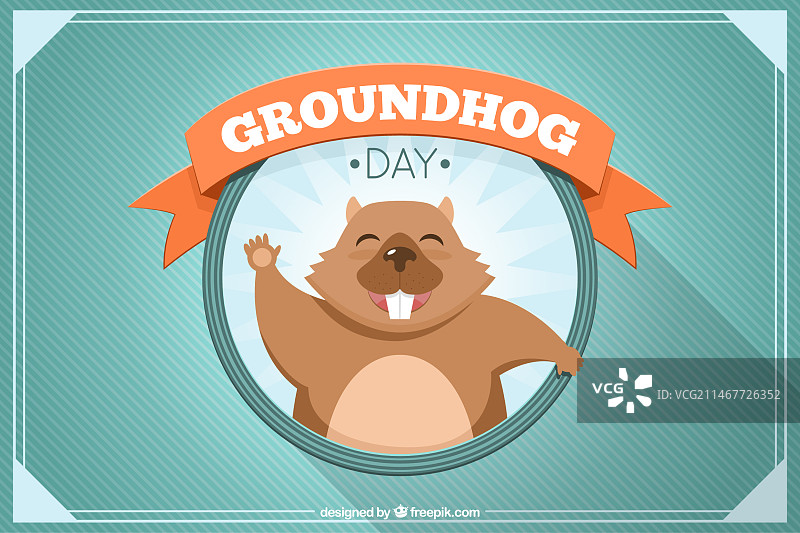 土拨鼠日条纹背景图片素材