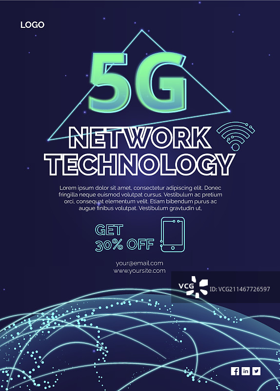 第五代宣传单模板图片素材