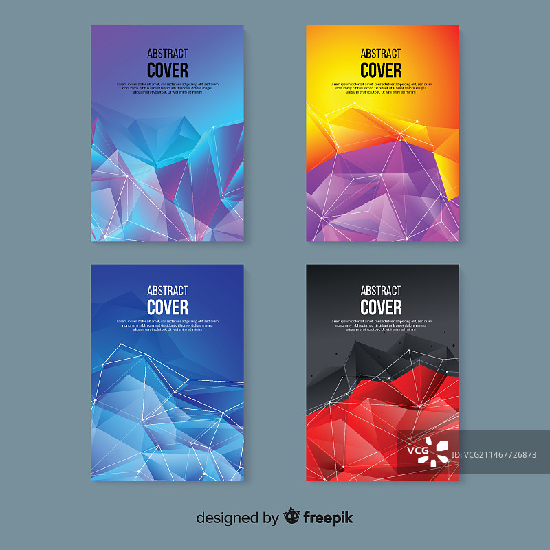 彩色科技封面模板图片素材