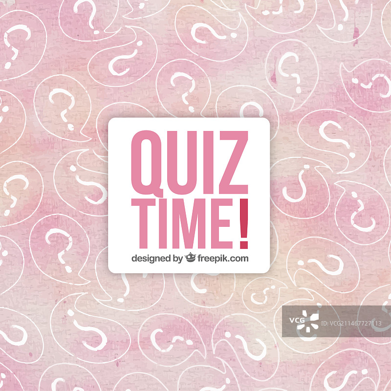 水彩背景：问号图片素材