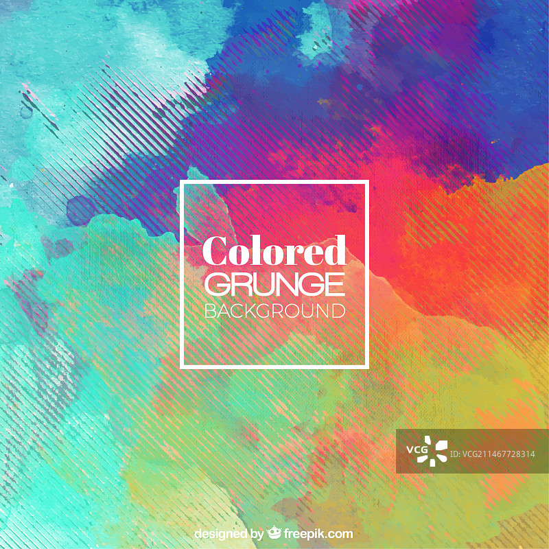 彩色水彩线条背景图片素材