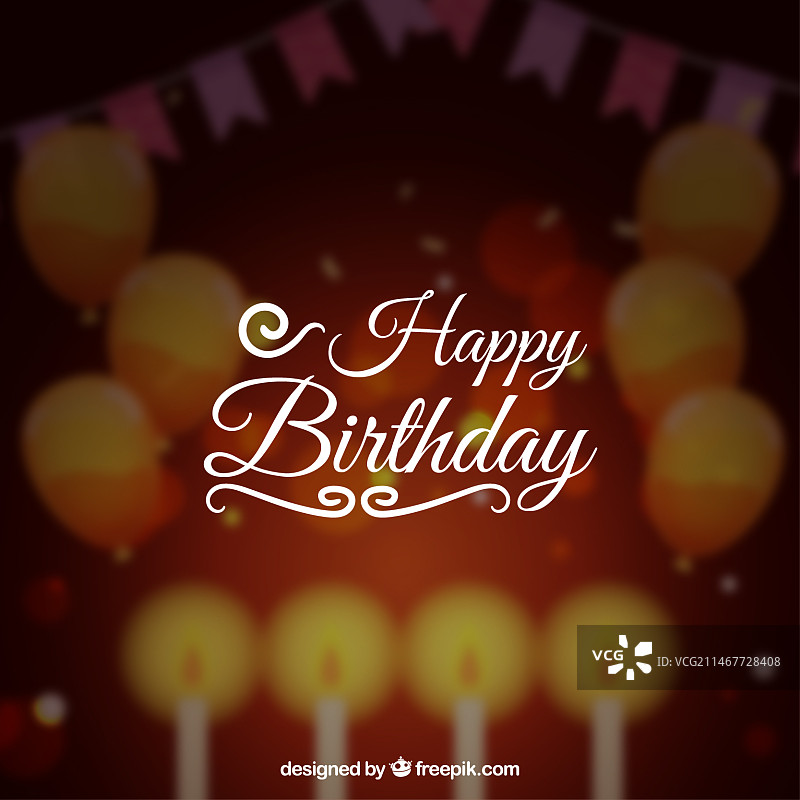 生日蜡烛虚化背景图片素材