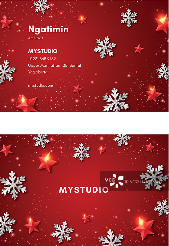 冬季节日名片模板图片素材