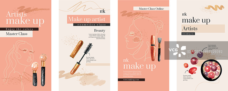 水彩化妆师Instagram快拍合集图片素材