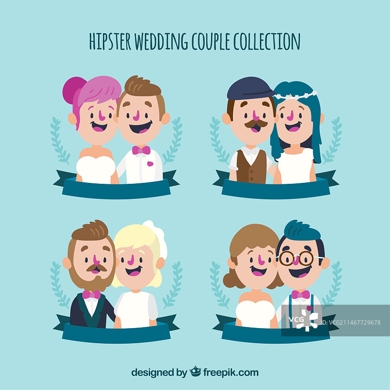 时尚婚礼情侣合集图片素材