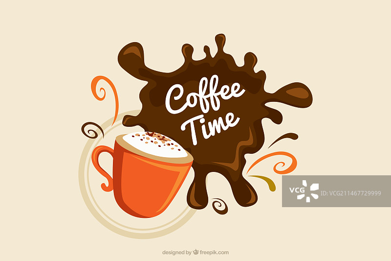 带有咖啡渍的马克杯背景图片素材