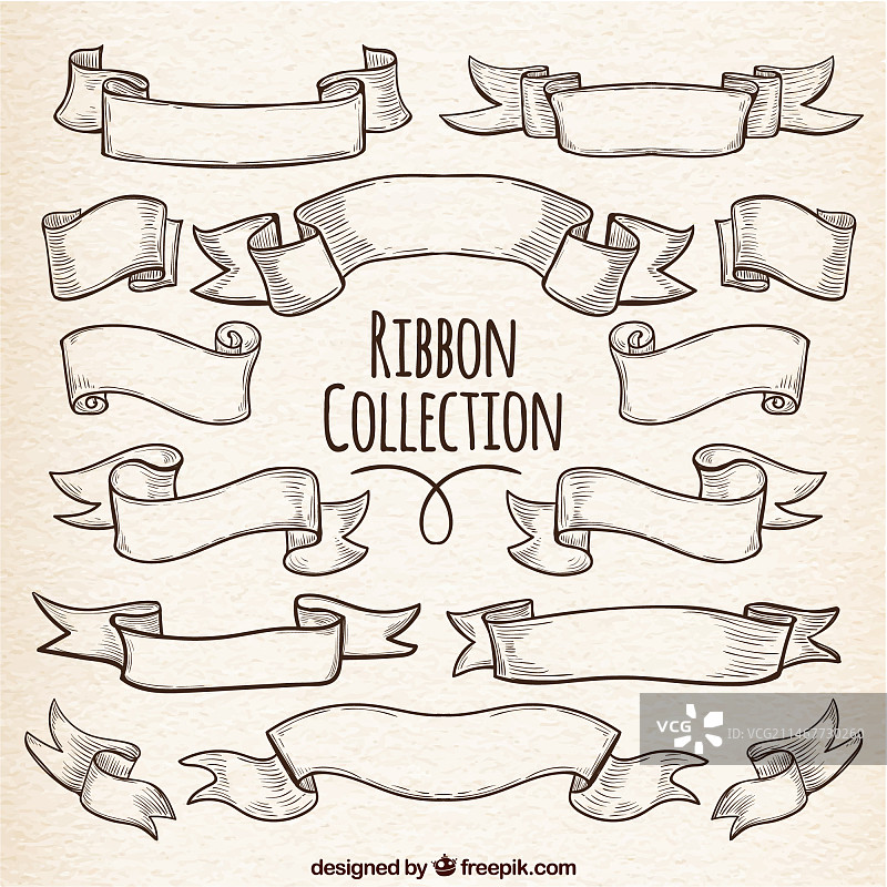 复古丝带合集图片素材