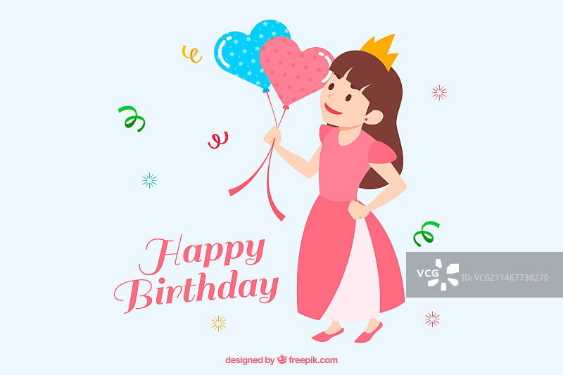 小公主生日背景图片素材
