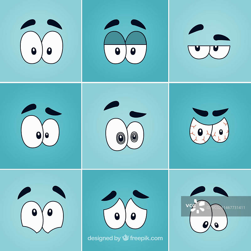 有趣的卡通眼睛素材图片素材