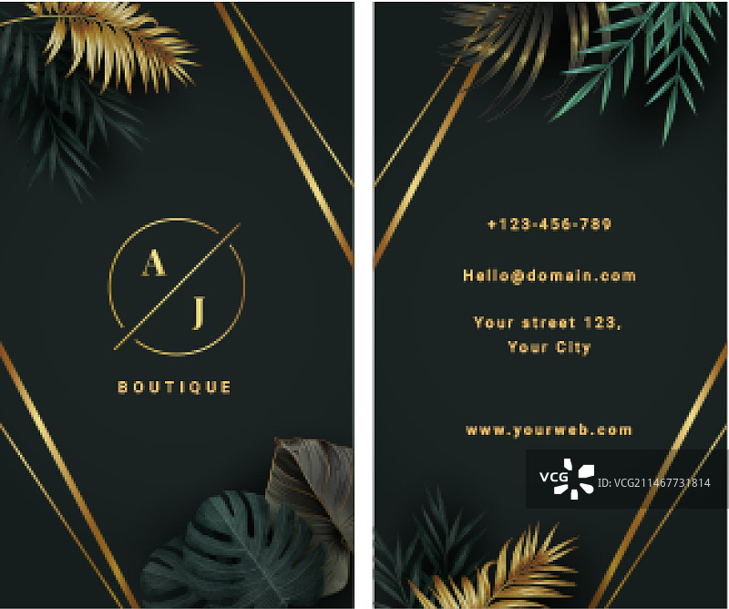 逼真精品名片竖版图片素材