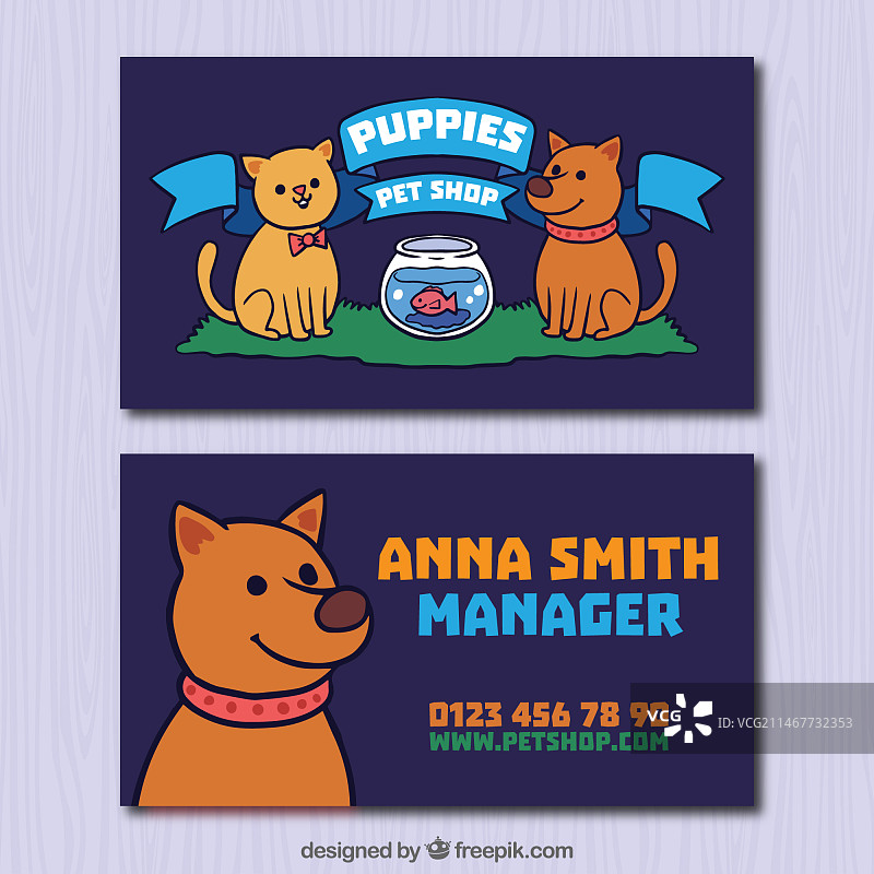 宠物店名片图片素材