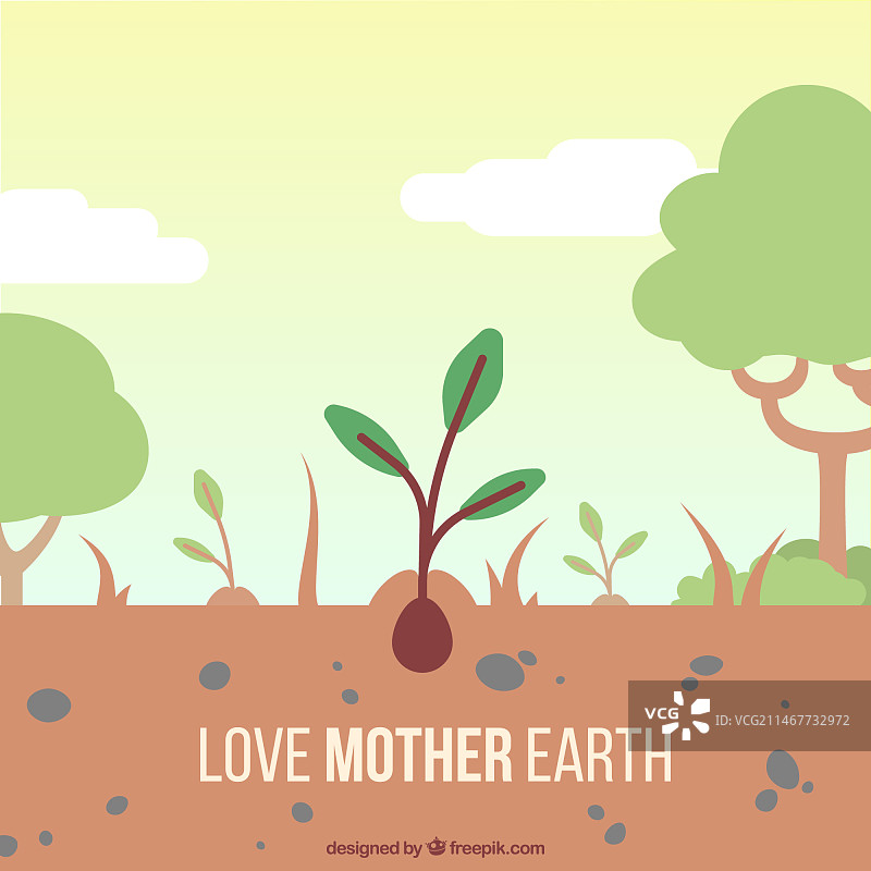 奇妙的种子萌发背景图片素材