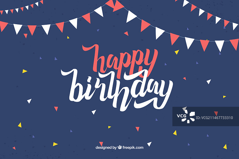 生日快乐复古背景图片素材