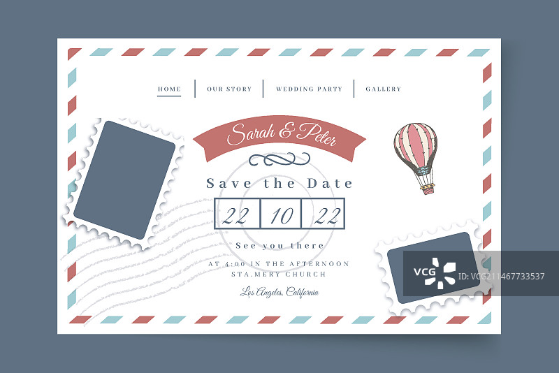 极简婚礼网站模板图片素材