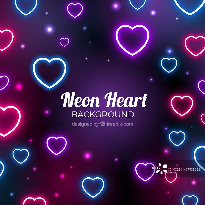 霓虹灯散景背景图片素材