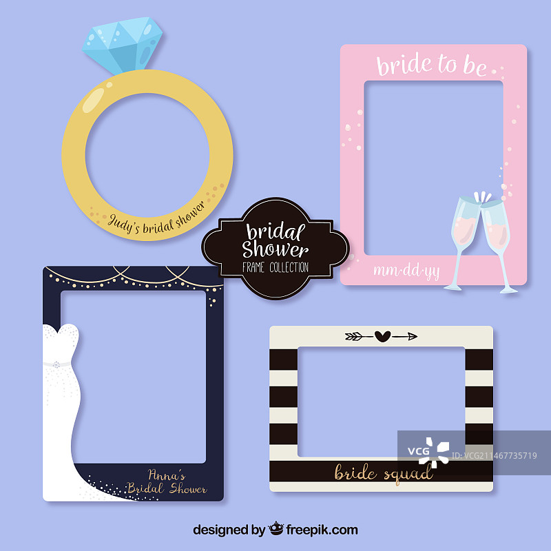 精美新娘送礼会框架包图片素材