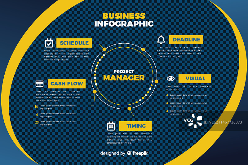 带照片的商业信息图表模板图片素材