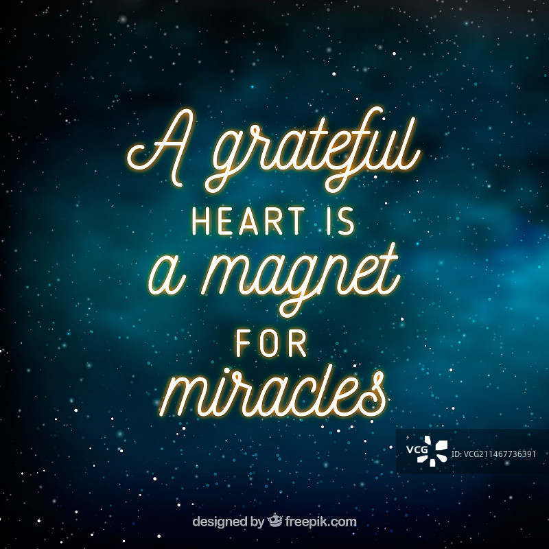 带有鼓舞人心的感恩语录的宇宙背景图片素材