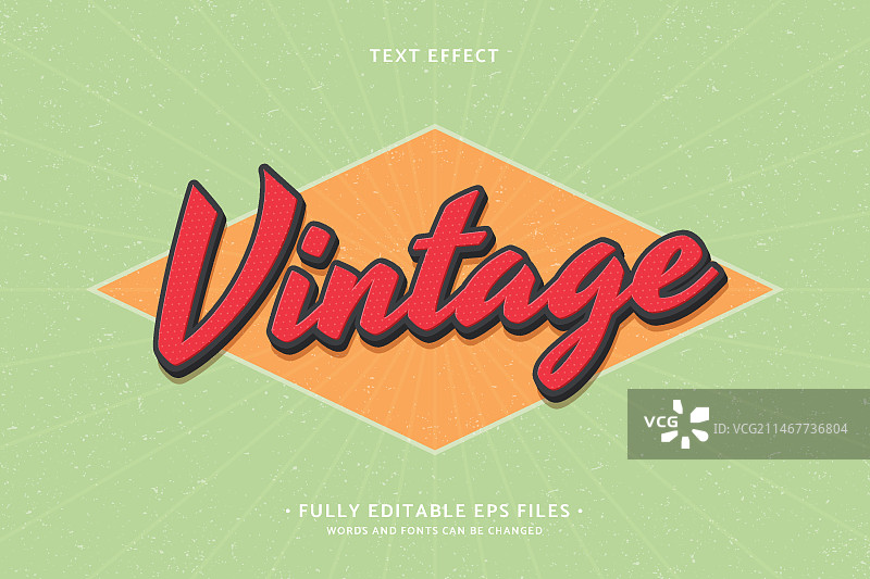 复古文字效果图片素材