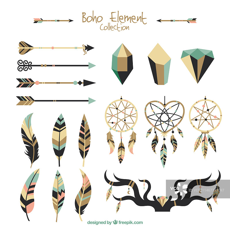 精选扁平民族元素图片素材