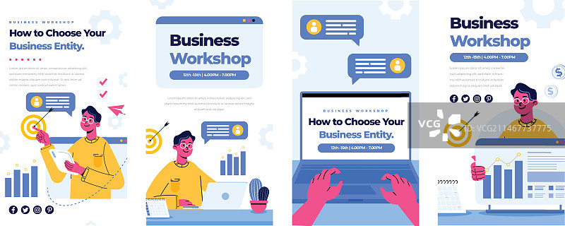 商务研讨会社交媒体Instagram快拍图片素材