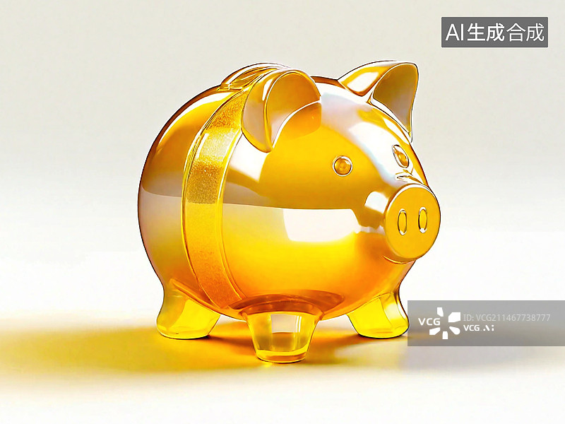 【AI数字艺术】彩色小猪造型存钱罐图片素材