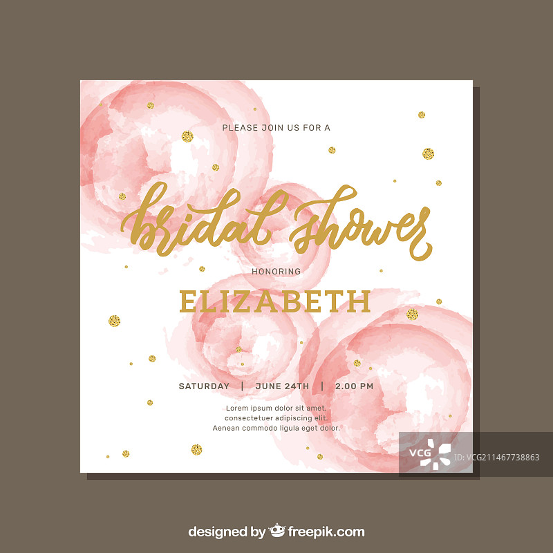 抽象污渍的精美单身派对邀请函图片素材