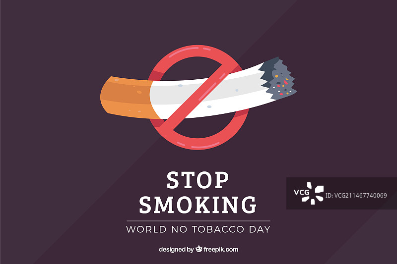 香烟和禁止标志背景图片素材