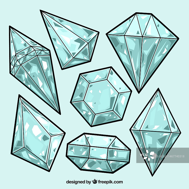 手绘风格的钻石图片素材