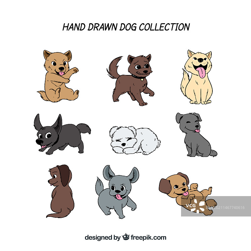 手绘小狗图案包图片素材