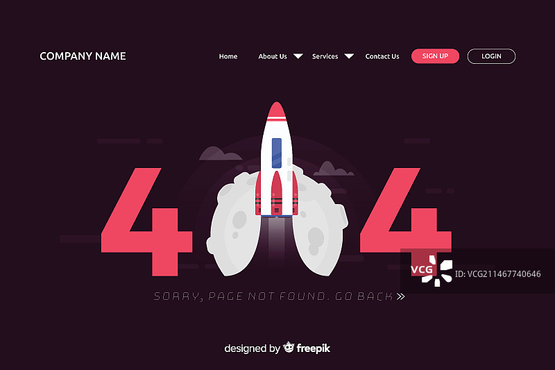 404错误概念落地页插画图片素材