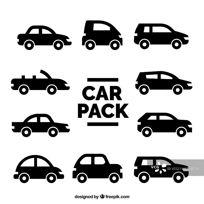 各种车辆轮廓剪影图片素材