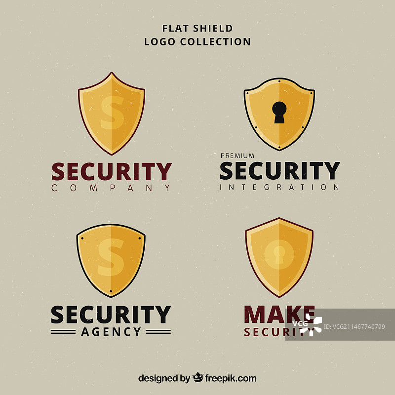 盾牌徽标集图片素材