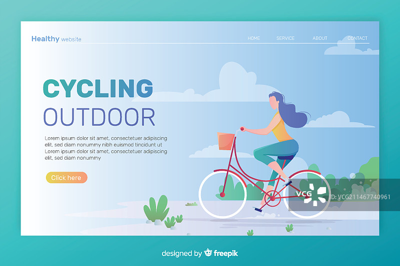 户外活动着陆页模板图片素材