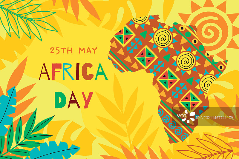 扁平风非洲日背景图片素材