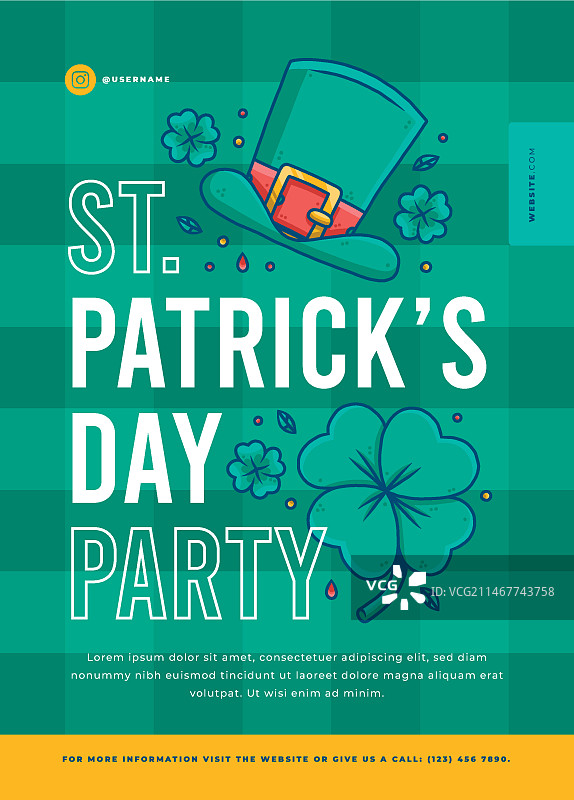 圣帕特里克节宣传单图片素材