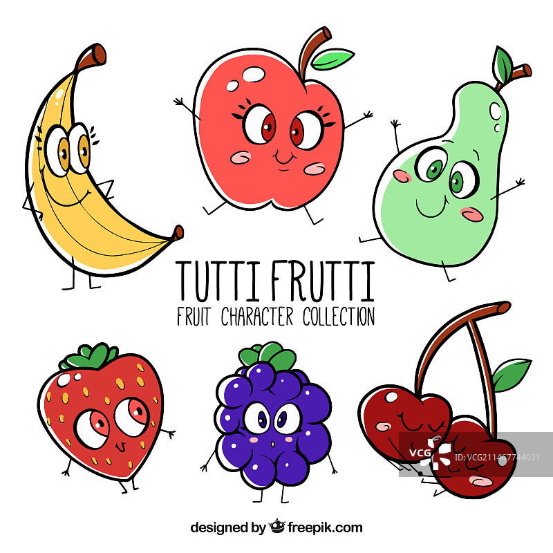 可爱的水果人物合集图片素材