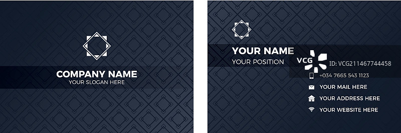 优雅图案名片模板图片素材