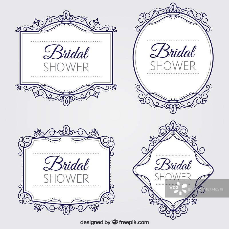 单身女子派对装饰相框套装图片素材