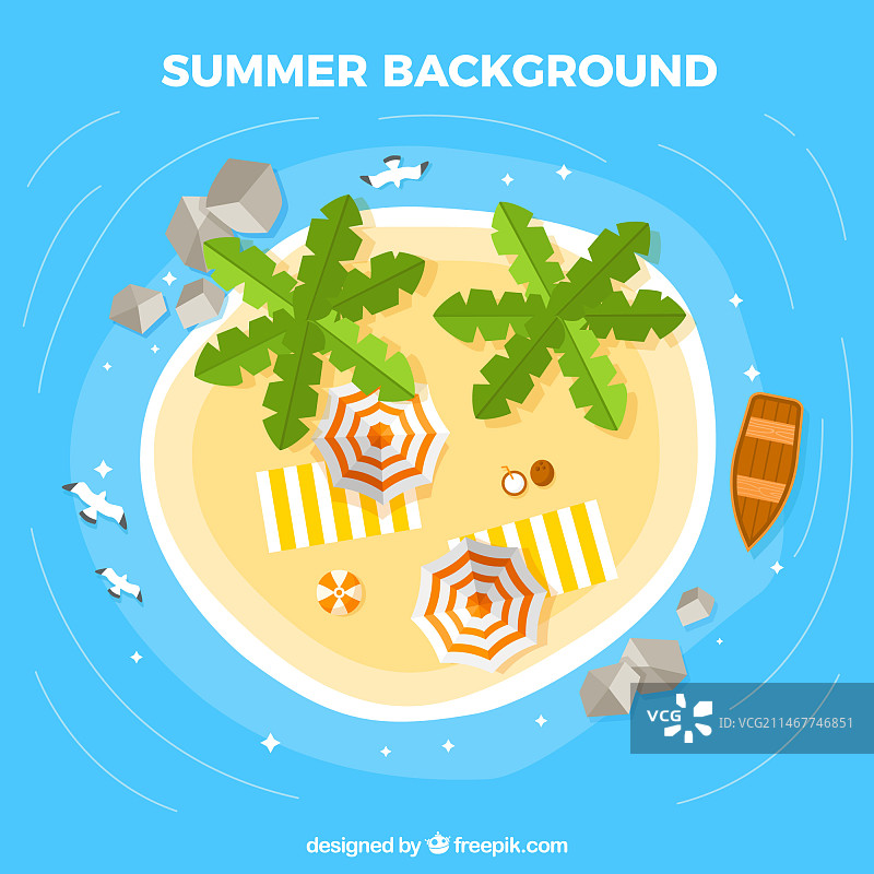 天堂岛俯视图图片素材