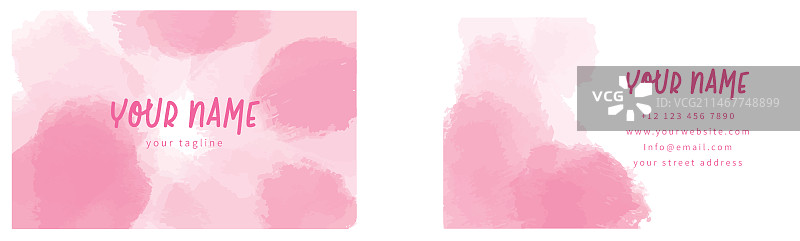 水彩抽象名片模板图片素材